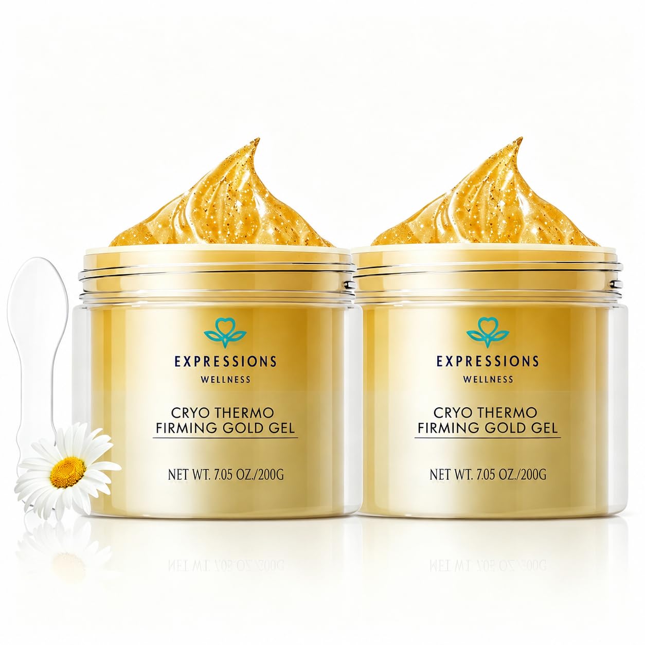 EXPRESSIONS WELLNESS Skin Tightening Cellulite Cream for Body: Golden Sweat Hot Cream for Loose Skin | B Flat Gel for Belly Thigh Butt & Arm Firming Beauty and Personal Care EXPRESSIONS WELLNESS Default Title