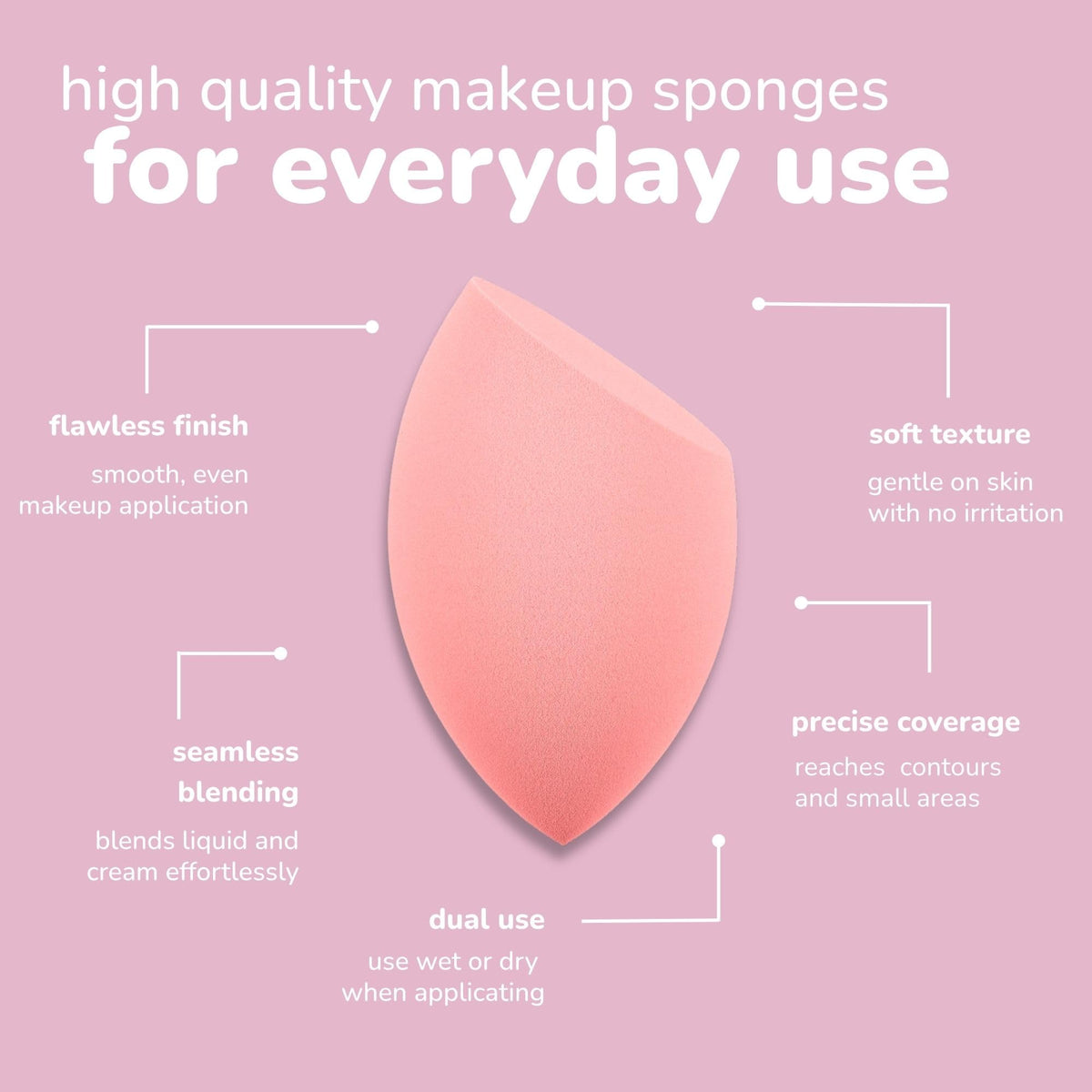 The Crème The Crème Shop x Hollywood Studio Finish Makeup Sponge (Pink)