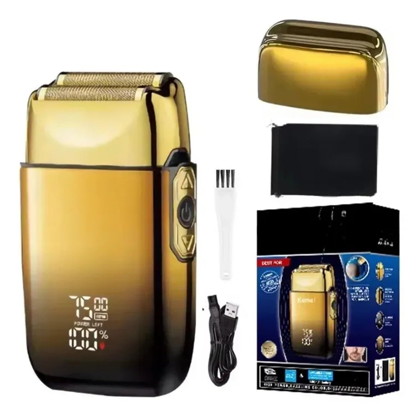 Compatible With Kemei TX10 Men's Electric Foil Shaver Rechargeable Bald Head & Beard Razor, Professional Barber Grooming Machine Beauty and Personal Care HPNZNNVW