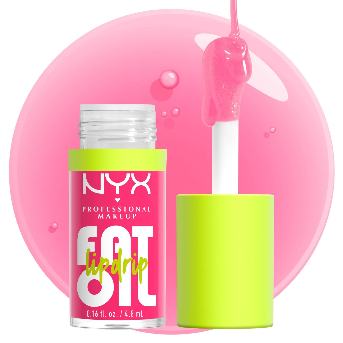 NYX PROFESSIONAL MAKEUP Fat Oil Lip Drip, Moisturizing Lip Oil Gloss, Vegan Tinted Formula, Up to 12 HR Hydration - Missed Call (Sheer Pink) Beauty & Personal Care NYX PROFESSIONAL MAKEUP