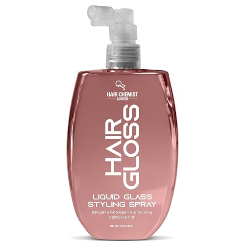 Hair Chemist Hair Gloss Liquid Glass Styling Spray 8 oz. - Detangling Anti Frizz Hair Products, Hair Gloss Spray, Shine Mist for Hair Beauty & Personal Care Hair Chemist