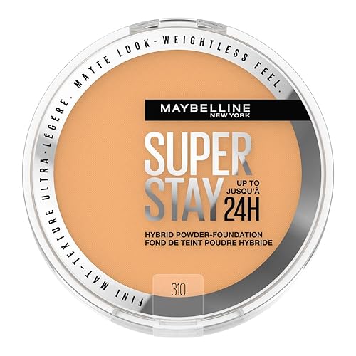Maybelline Super Stay Up to 24HR Hybrid Powder-Foundation, Medium-to-Full Coverage Makeup, Matte Finish, 310, 1 Count Beauty & Personal Care MAYBELLINE