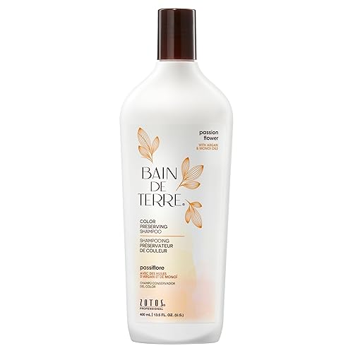 Bain de Terre Passion Flower Color Preserving Shampoo, for Vibrant Color & Protection from Fading, with Argan & Monoi Oils, Paraben-free, Vegan, 13.5 Beauty & Personal Care Bain de Terre