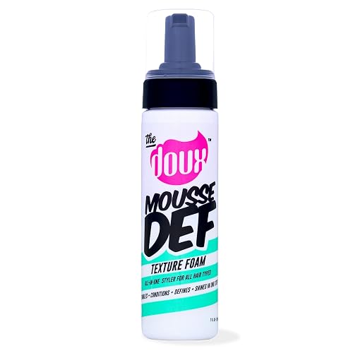 The Doux Multi-Use Mousse for Curly Hair - The Doux Mousse Def Texture Foam for Styling, Curl Definition, Volume & Shine - Curl Cream Alternative Beauty & Personal Care The Doux
