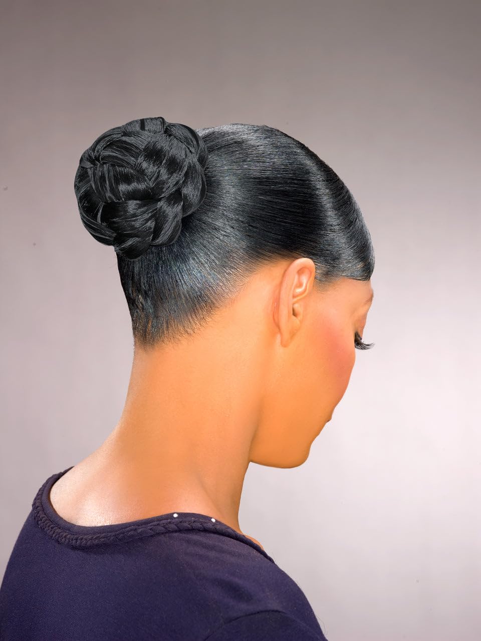 Maxwigs Dome T Hairpiece Color 280 - Foxy Silver Wigs Wider Braid Chignon Comb Attachment Updo Style Hairpiece Extension Synthetic Black Grey Womens