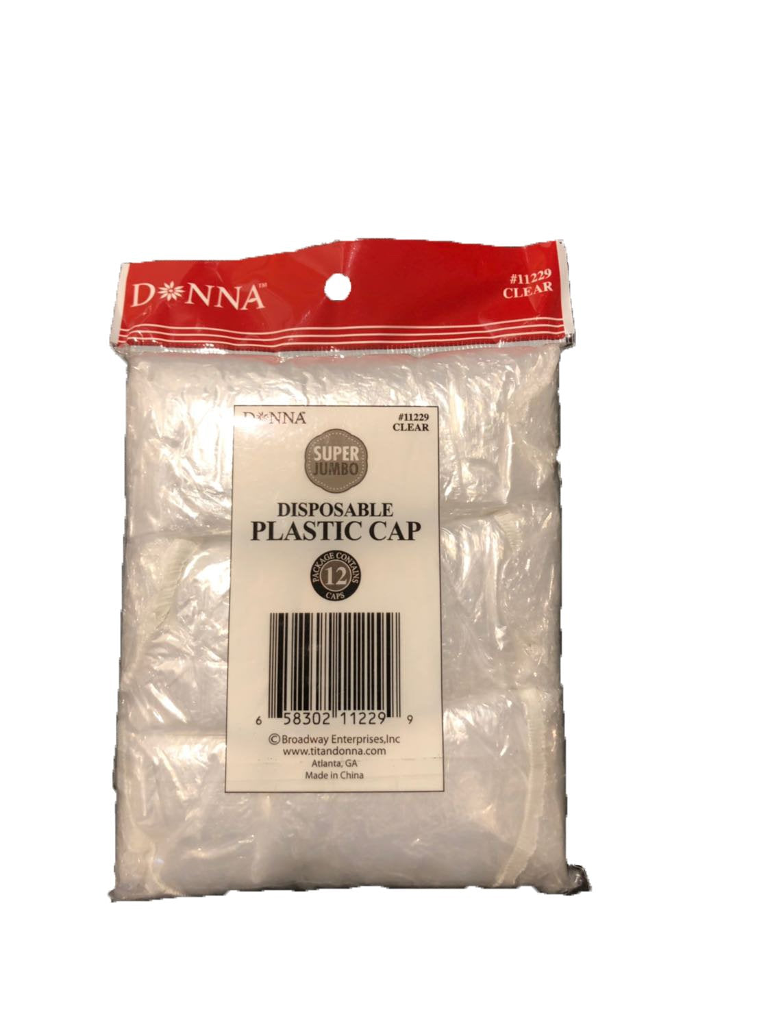 Donna Collection Disposable Plastic Cap, Super Jumbo, 12 Count Beauty and Personal Care Donna Collection