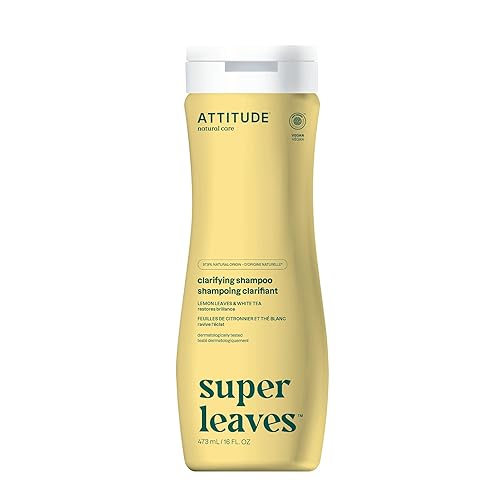 ATTITUDE Clarifying Hair Shampoo, EWG Verified, Restores Shine, Naturally Derived Ingredients, Vegan and Plant Based, Lemon Leaves and White Tea, 16 Beauty & Personal Care ATTITUDE
