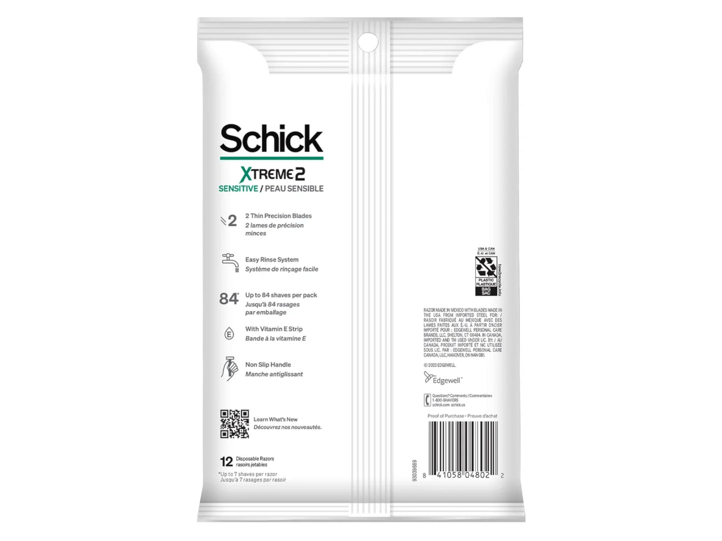 Schick ST2 for Men Sensitive Skin Disposable Razor - 12 ct - 2 pk Beauty and Personal Care Schick