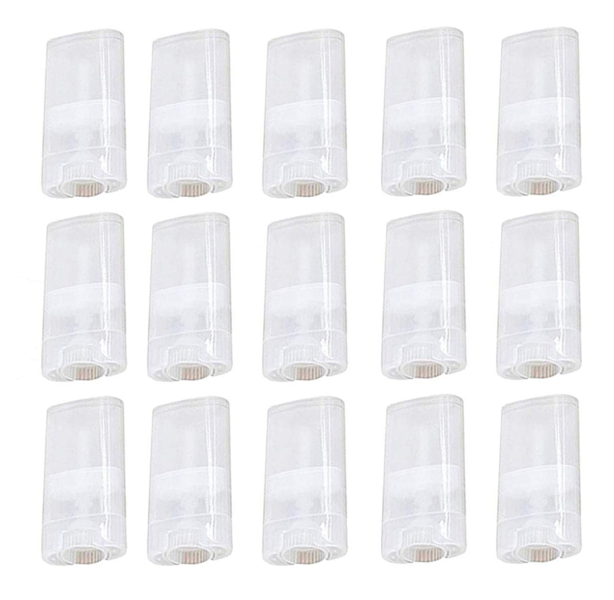 20 Pcs 15ML Clear Empty Plastic Oval Deodorant Containers Lipstick Lip Balm Tubes 0.5 Oz Oval Twist-Up Refillable Tubes BPA Free for DIY Lip Balm Beauty & Personal Care Qixivcom