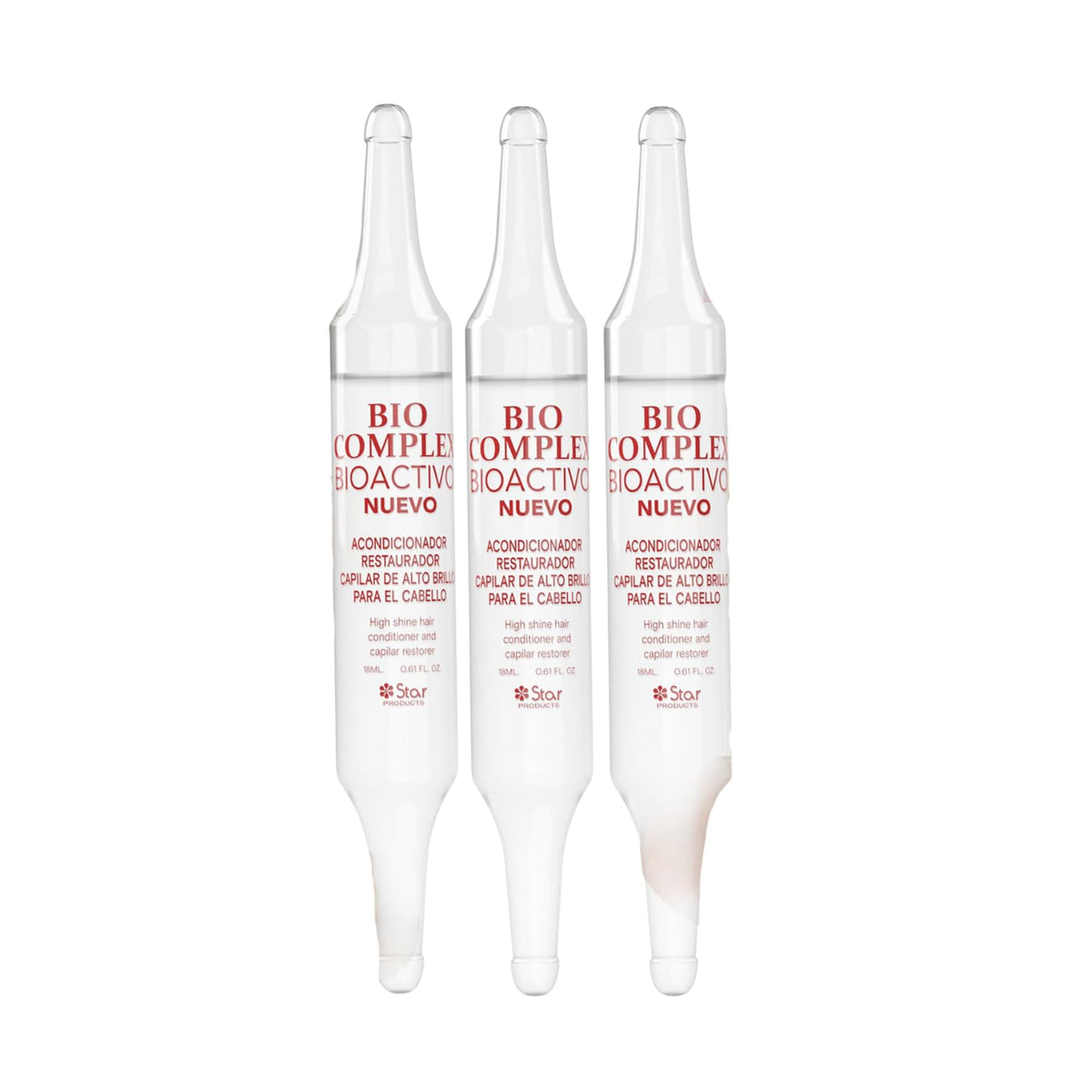 Bio Complex Bioactivo High Shine Hair Conditioner 3 Pack - 0.61 oz Each, Intense Nourishment & Glossy Shine Treatment for All Hair Types