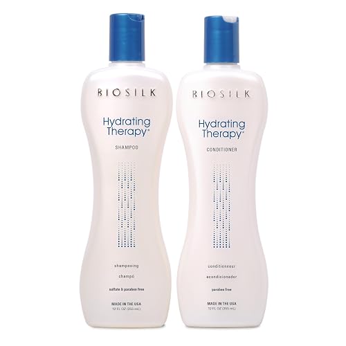 BioSilk Hydrating Therapy Shampoo & Conditioner, Replenishes Hair Moisture & Coarse Hair, Sulfate, Paraben, & Cruelty-Free, 12 Oz (2 Count) Beauty & Personal Care BioSilk