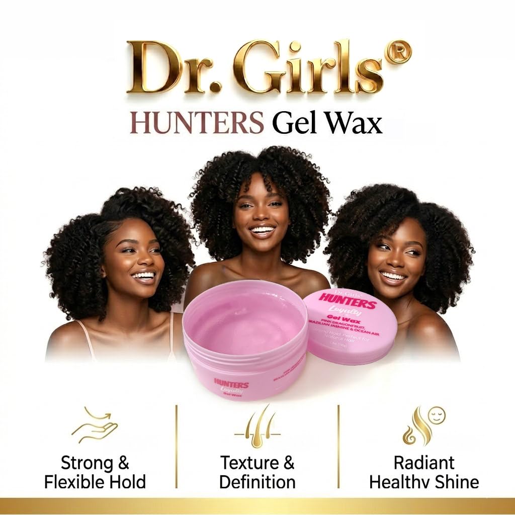 Dr. Girls HUNTERS Edge Control Hair Styling Gel Wax - Strong Hold, Water-Based with Nourishing Biotin & Castor Oil, 5.3 oz (Pink Dragonfruit Beauty & Personal Care Dr.Girls