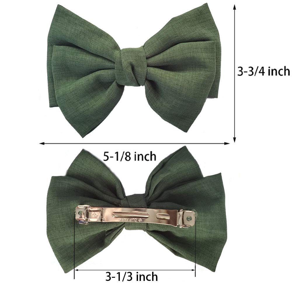 Hair Bow Clips, 5" French Hair Bows Hair Barrettes 6 Pcs Hair Accessories for Women Girls and Ladies Beauty & Personal Care Wvapzwr