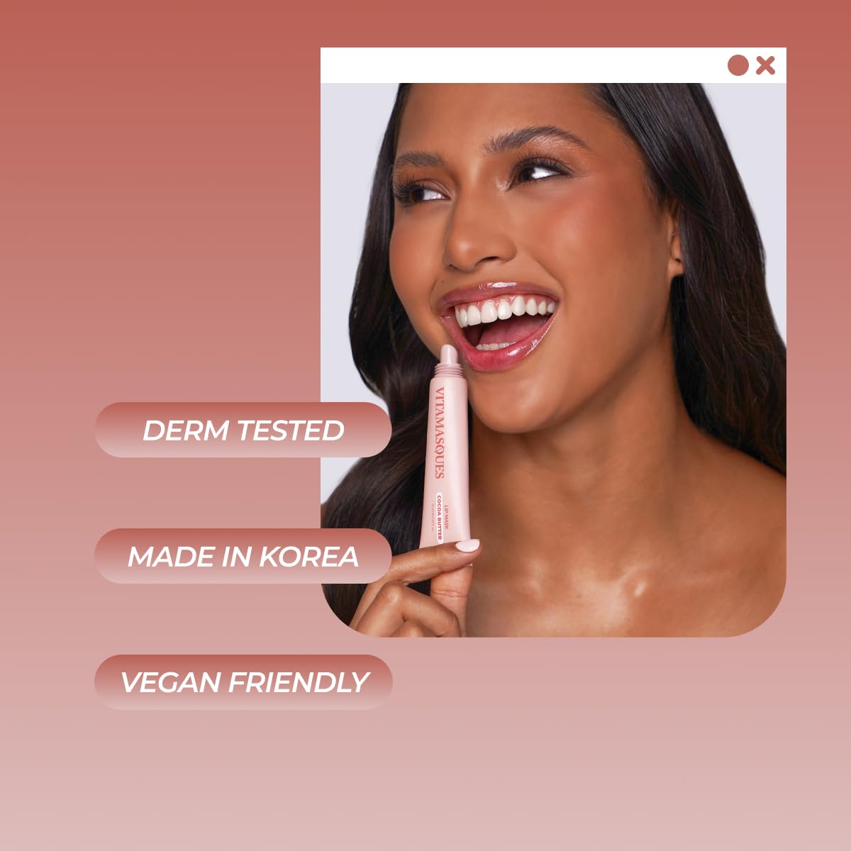 Vitamasques Lip Mask - Hydrating Cocoa Butter Lip Balm Moisturizer with Vitamins & Natural Oil Hydrates, Nourishes & Plumps Lips Area - Korean Skin Beauty and Personal Care Vitamasques
