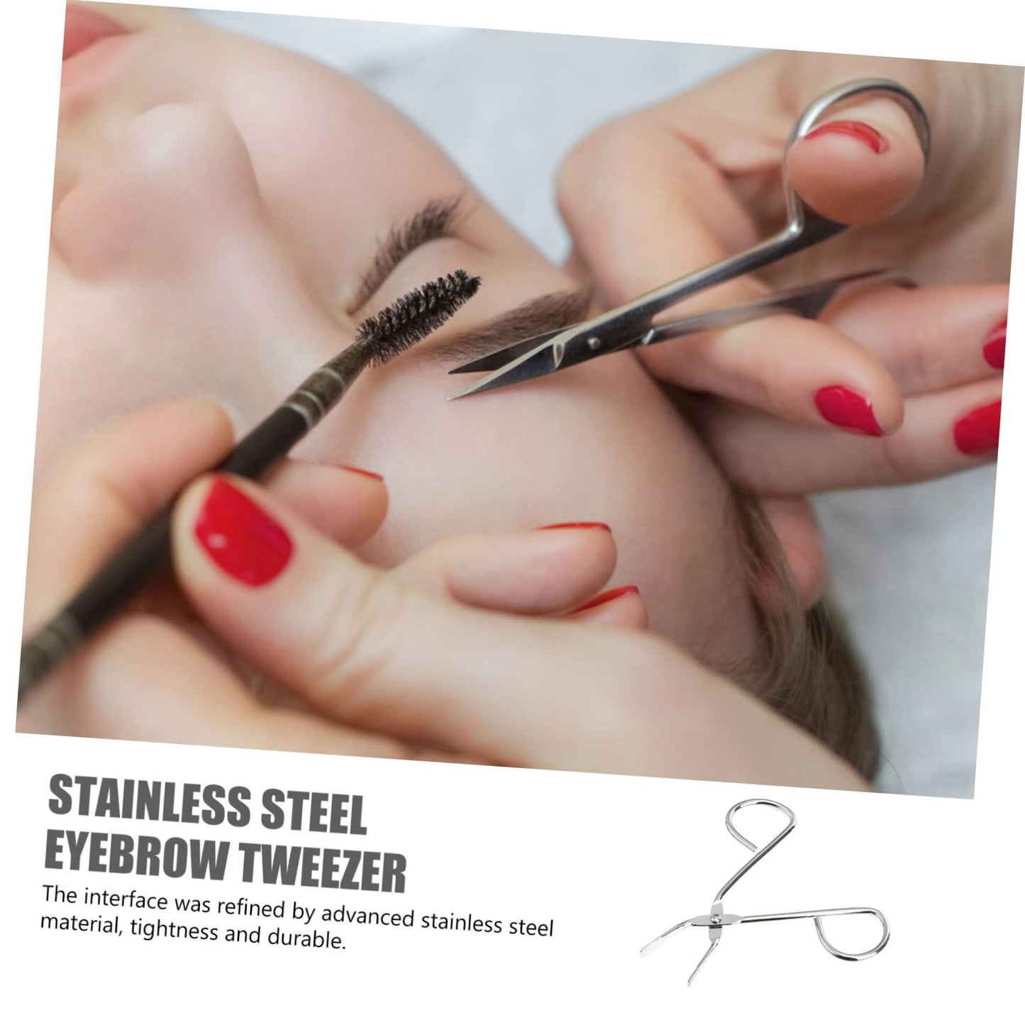 Happyyami Nose Hair Trimmer Eyebrow Tweezers Scissor Shaped Stainless Steel Slant Tip Eyebrow Straight Tip Clip Hairgripping Eyebrow Beauty Tools Beauty and Personal Care Happyyami