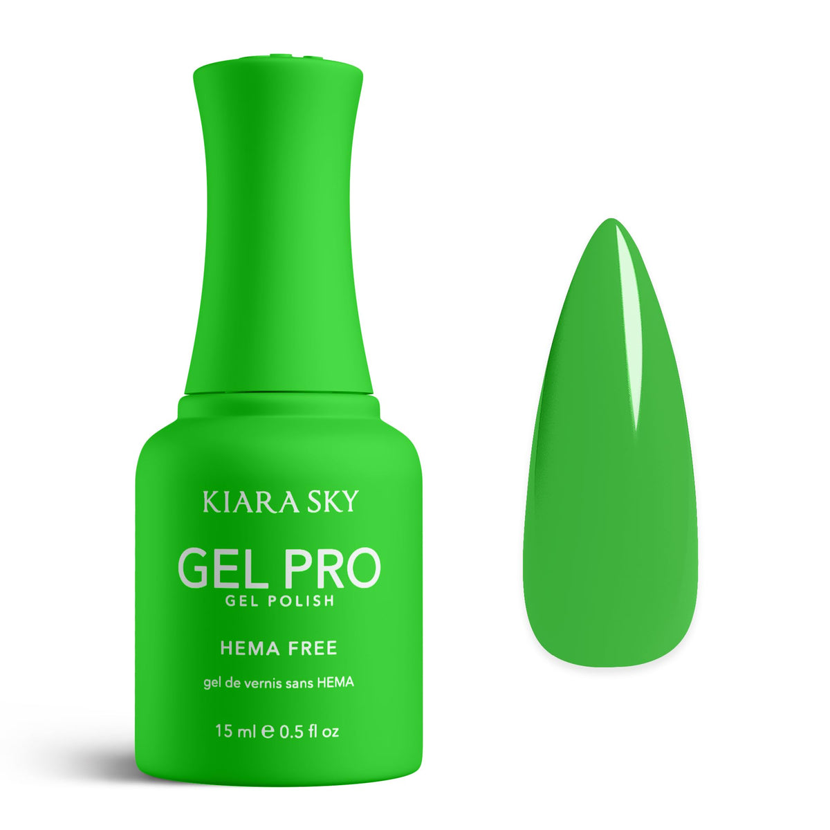 KIARA SKY Gel Pro HEMA-Free Gel Nail Polish | Full Coverage, 28+ Day Wear, Self-Leveling, UV/LED Soak-Off, 0.5 fl oz | Don't Lettuce Down #100