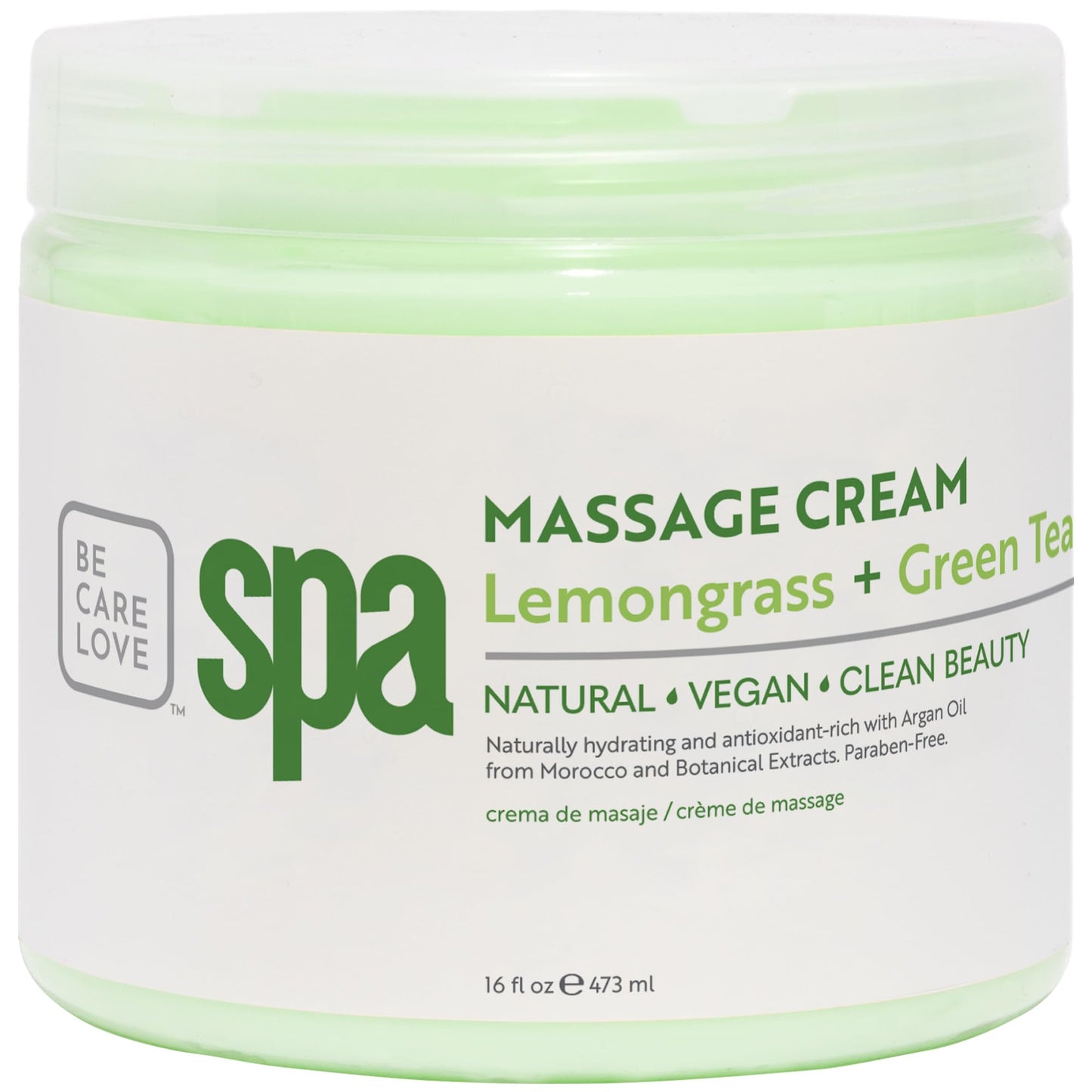 BCL SPA Massage Cream organic Lemongrass + Green Tea body lotion with shea butter, aloe vera, peppermint, argan and jojoba oils body cream to soothe Beauty & Personal Care BCL SPA