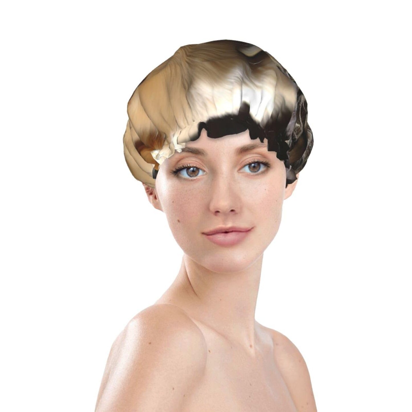 Cats And Dog Shower Cap For Women Reusable Double Layers Bathing Bath Cap Hair Caps Waterproof Elastic Band Ladies Spa Salon Shower Hat Hair Caps Beauty and Personal Care GDSHJKLW