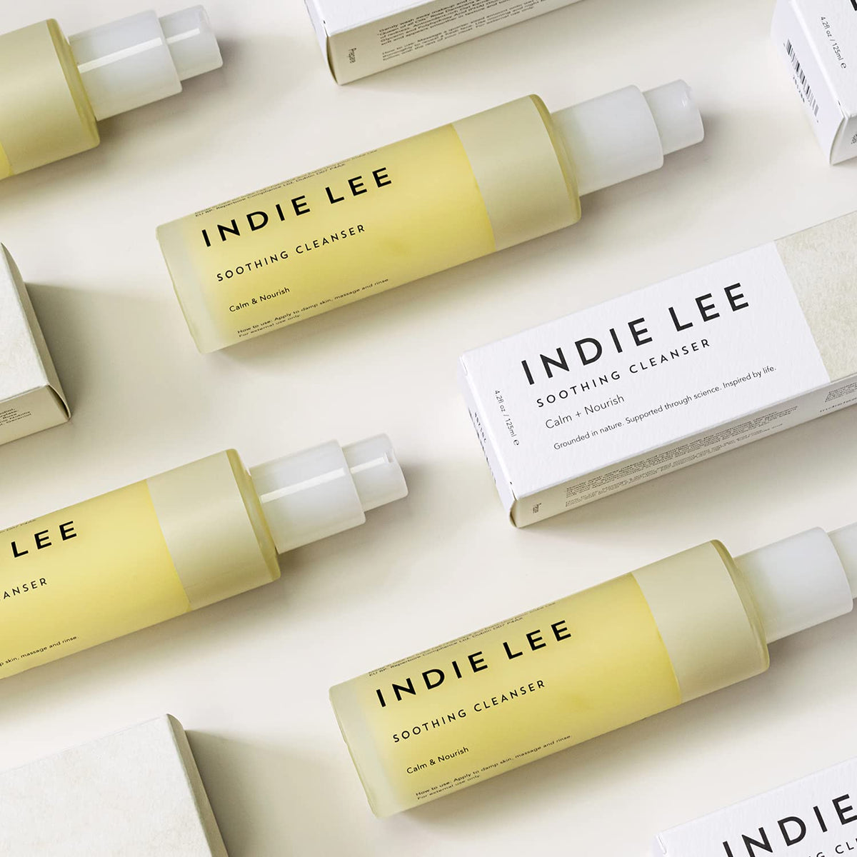 Indie Lee Soothing Facial Cleanser, Gentle, Moisturizing Face Wash + Makeup Remover for Sensitive Skin, Hydrate & Calm Redness with Rose Damascena Beauty & Personal Care Indie Lee