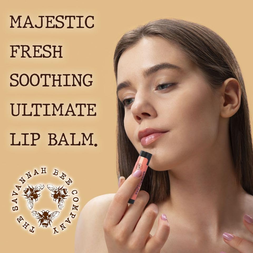 Savannah Bee Company Honey Lip Balm - Moisturizing Lip Balm for Dry and Chapped Lips - Hydrating Lip Care with Honey & Beeswax Beauty & Personal Care Savannah Bee Company