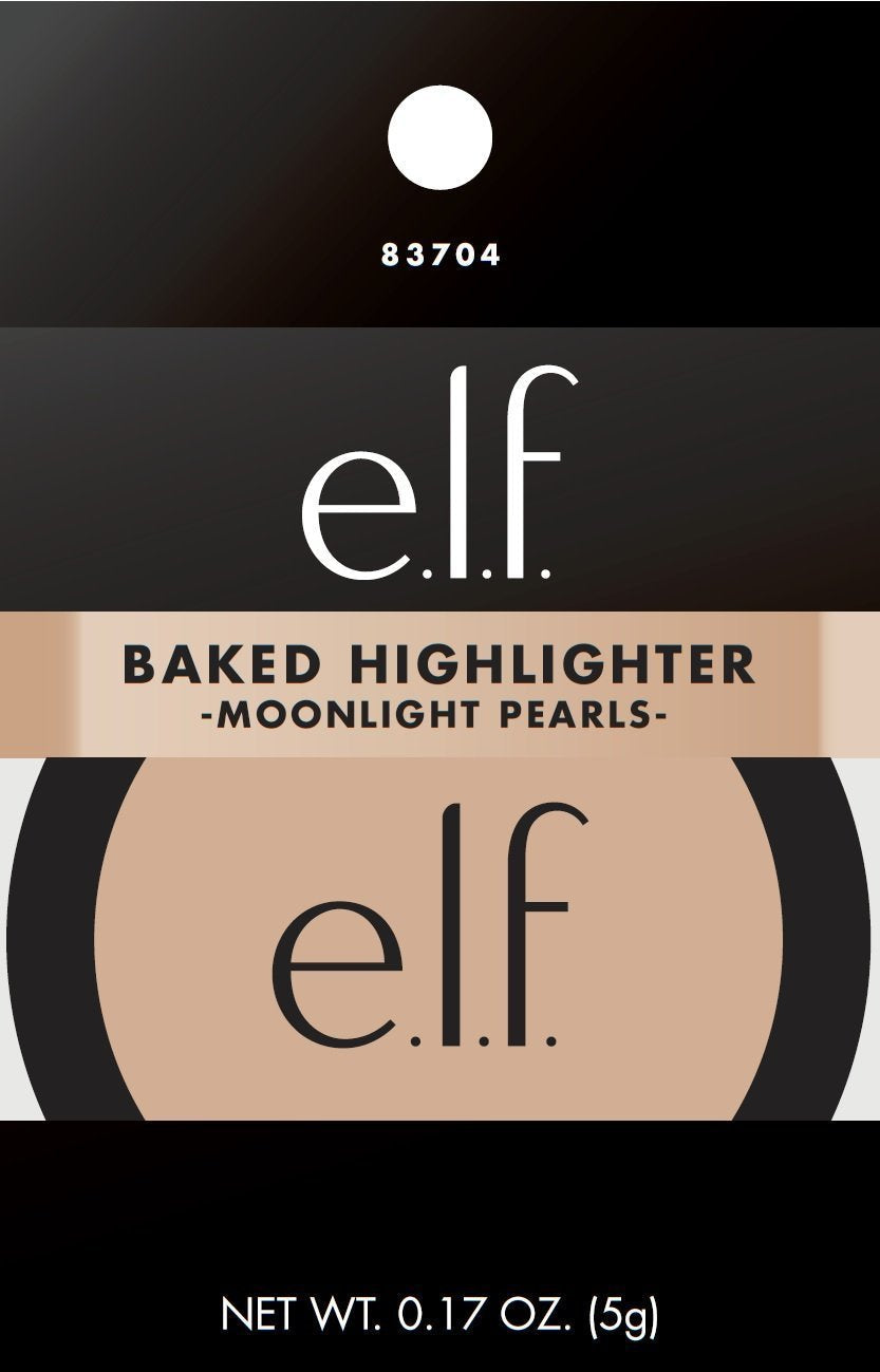 e.l.f., Baked Highlighter, Sheer, Shimmering, Hydrating, Blendable, Glides On, Creates a Radiant Glow, Nourishes, Moonlight Pearls, Infused Beauty & Personal Care e.l.f.