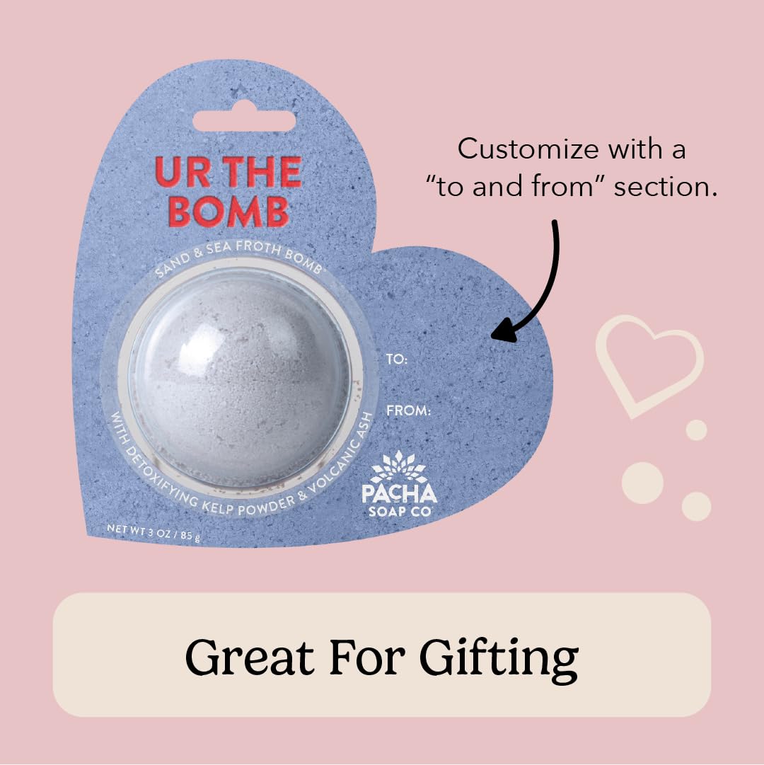 PACHA SOAP Co. Bath Bomb Cards, UR The Bomb, 3-Pack - Scents of Sand & Sea, Nourishing, Moisturizing, Naturally Derived & Handcrafted in The USA Beauty & Personal Care Pacha Soap Co