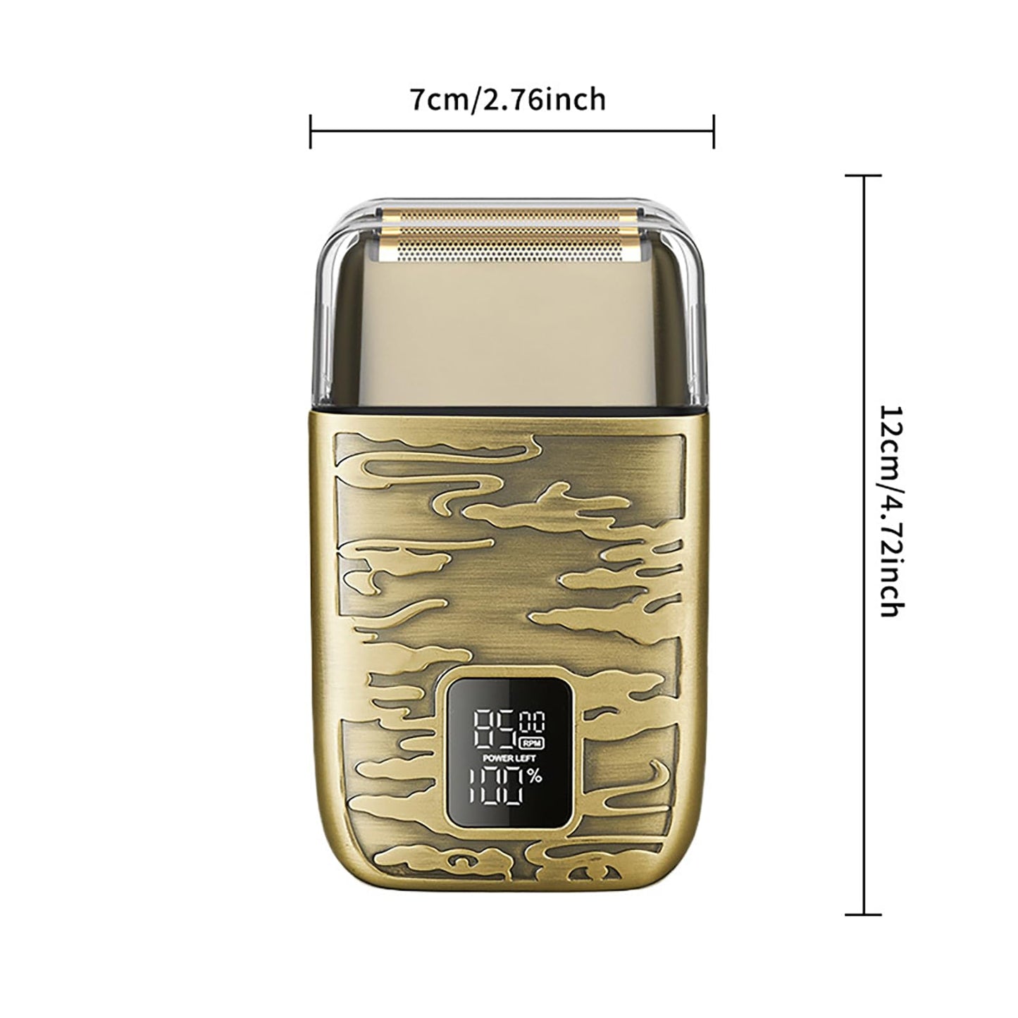 Portable Retro Electric Trimmer Efficient Cordless Beard Dual Head Wet and Dry Men's Beauty Instrument Suitable for Home Travel Beauty and Personal Care QDKVTNDJZ