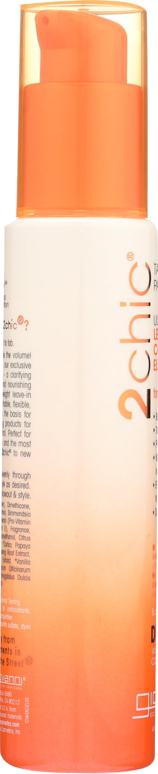 GIOVANNI 2chic Ultra-Volume Leave-In Conditioning & Styling Elixir, 4 oz