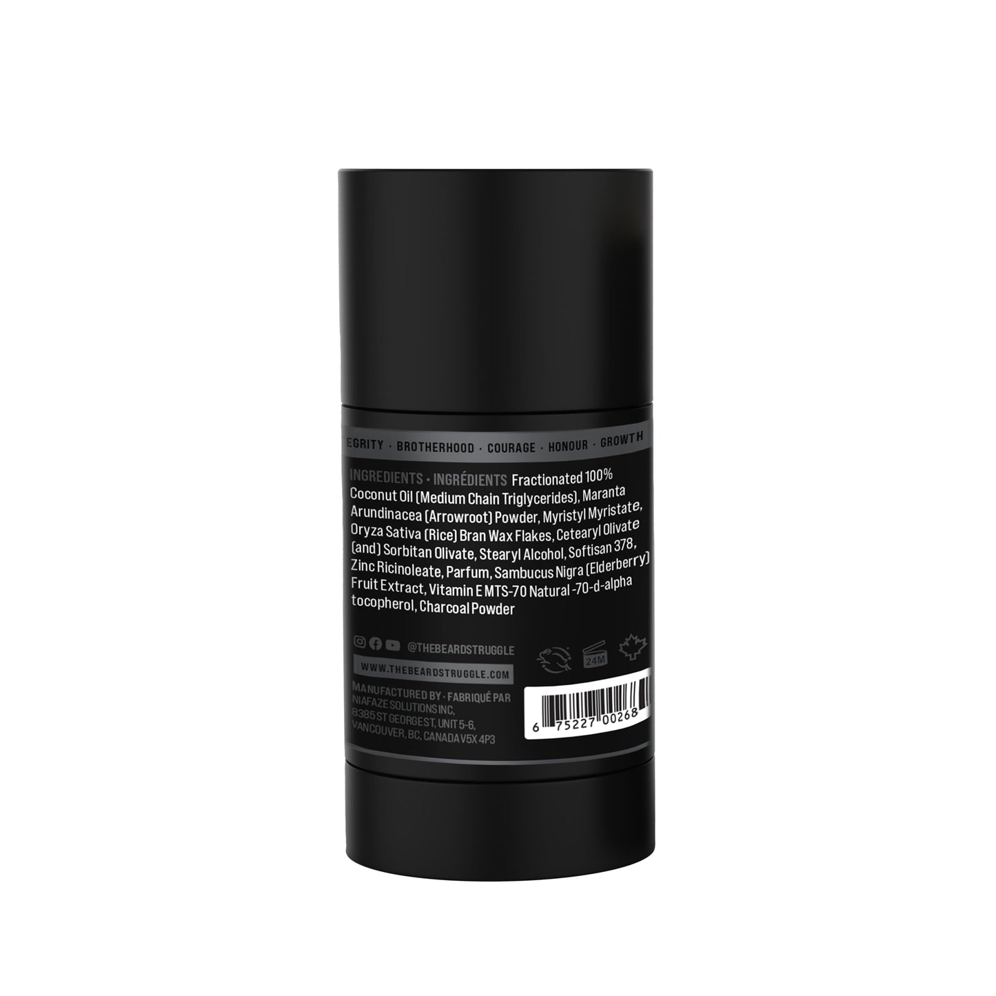 The Beard Struggle Marauder's Defense - Natural Charcoal Infused Deodorant Men, Aluminum Free - Platinum Collection, Aesir's Triumph - 2.65 oz Beauty and Personal Care The Beard Struggle