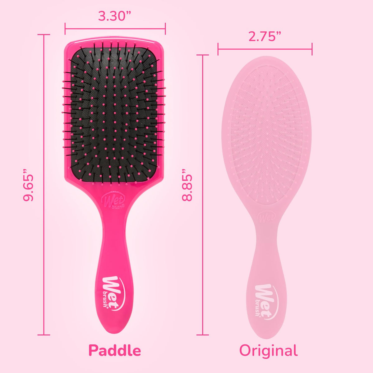 Wet Brush Paddle Detangler Hair Brush, Pink, Ultra-Soft IntelliFlex Bristles with AquaVent Design, Great For Treatment & Mask Application, Women, Men Beauty & Personal Care Wet Brush