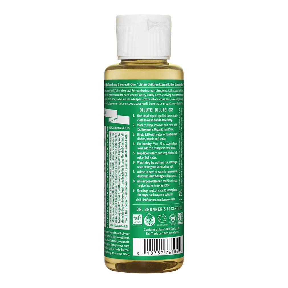 Dr. Bronner's - Pure-Castile Liquid Soap (Almond, 32 ounce) - Made with Organic Oils, 18-in-1 Uses: Face, Body, Hair, Laundry, Pets and Dishes Beauty & Personal Care Dr. Bronner's
