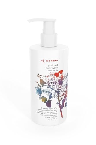 Red Flower Palo Santo Purifying Body Wash - Cleanse & Hydrate Botanical Shower Gel with Organic Fruit & Leaf Extracts for Hydrated, Radiant Skin (10 Beauty & Personal Care Red Flower