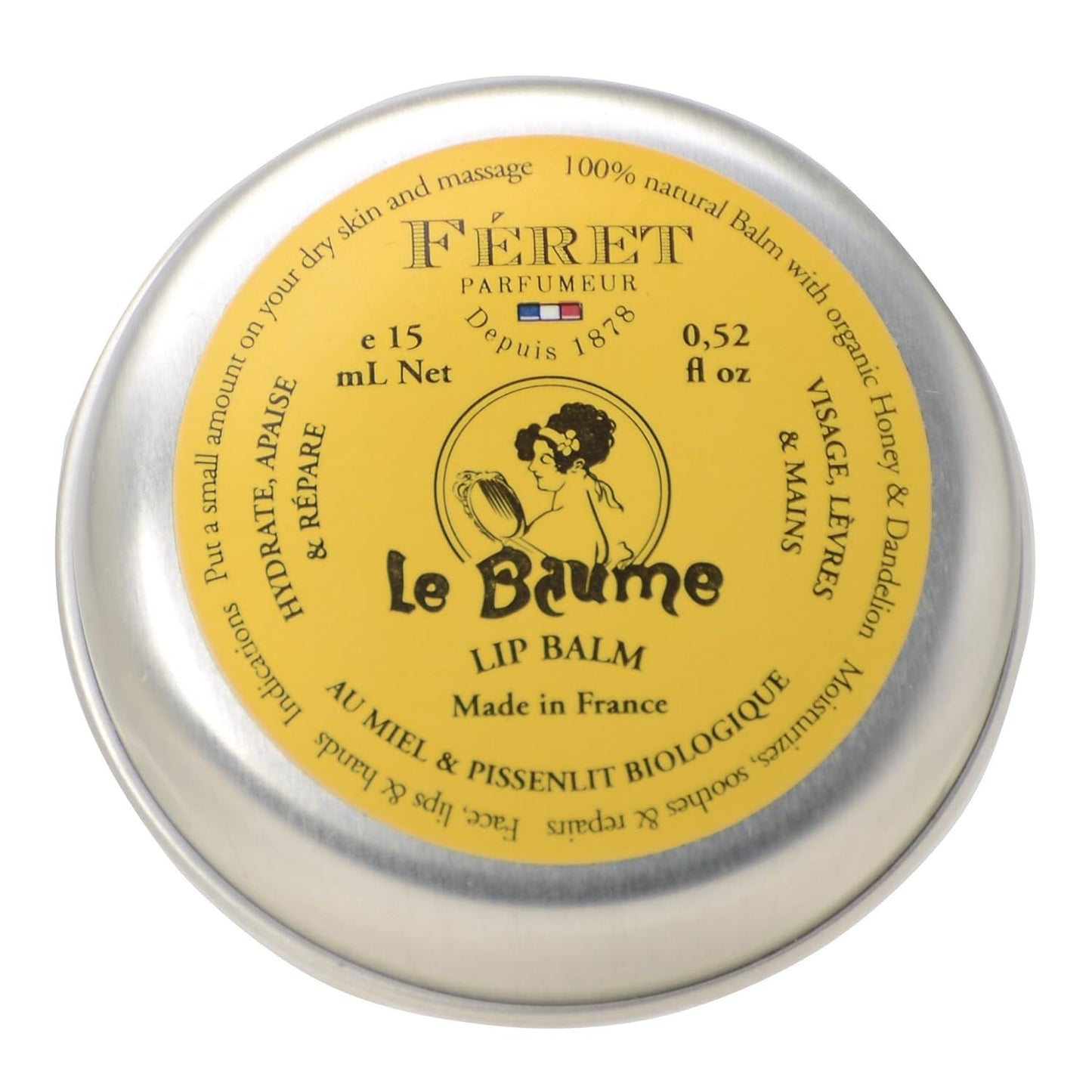 Feret Parfumeur Le Baume Multi-Purpose Balm - Rose Poudré - Natural Lip Balm with Shea Butter & Honey - Hydrating Moisturizer for Dry Skin, Lips Beauty and Personal Care Feret Parfumeur