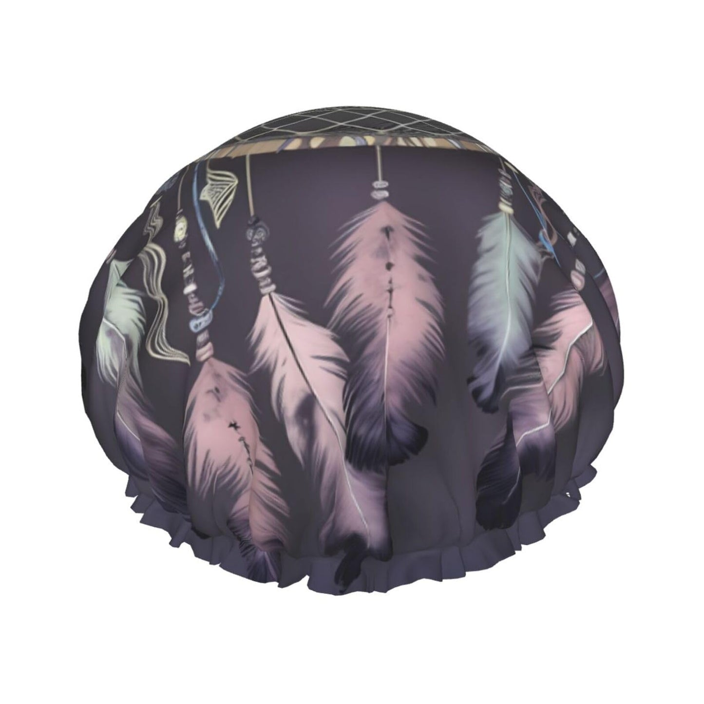 Dream Catcher Shower Cap for Women Men Large Reusable Shower Bonnet Double-Layer Waterproof Bath Caps Elastic Band Hair Hat for All Hairstyles Beauty and Personal Care BWLHJKE