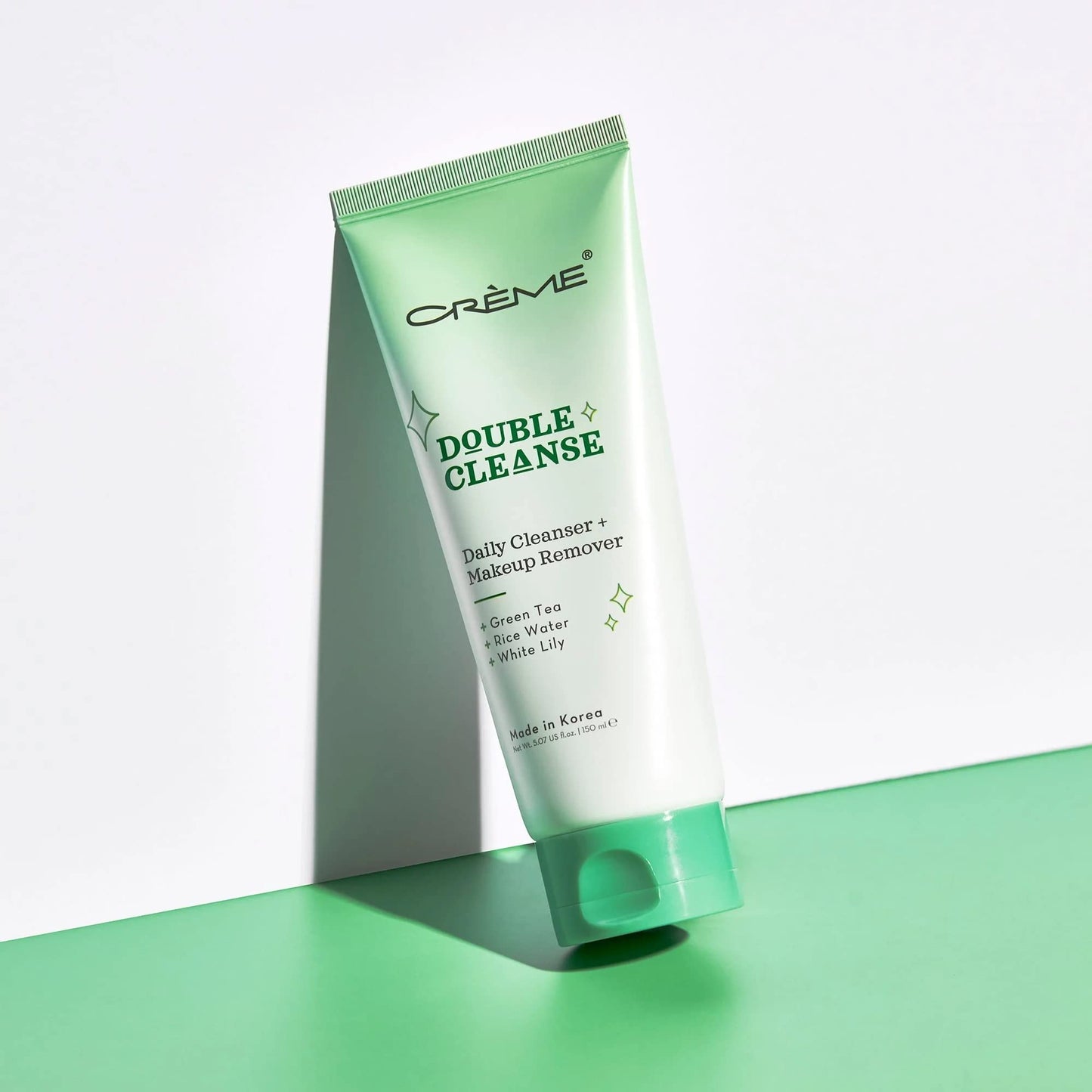 The Crème Shop Korean Skincare Double Cleanse 2-In-1 Green Tea Face Wash, Brightening Treatment, Acne Treatment, Calms Redness, Cleanses Pores, Makeup Beauty & Personal Care The Crème Shop