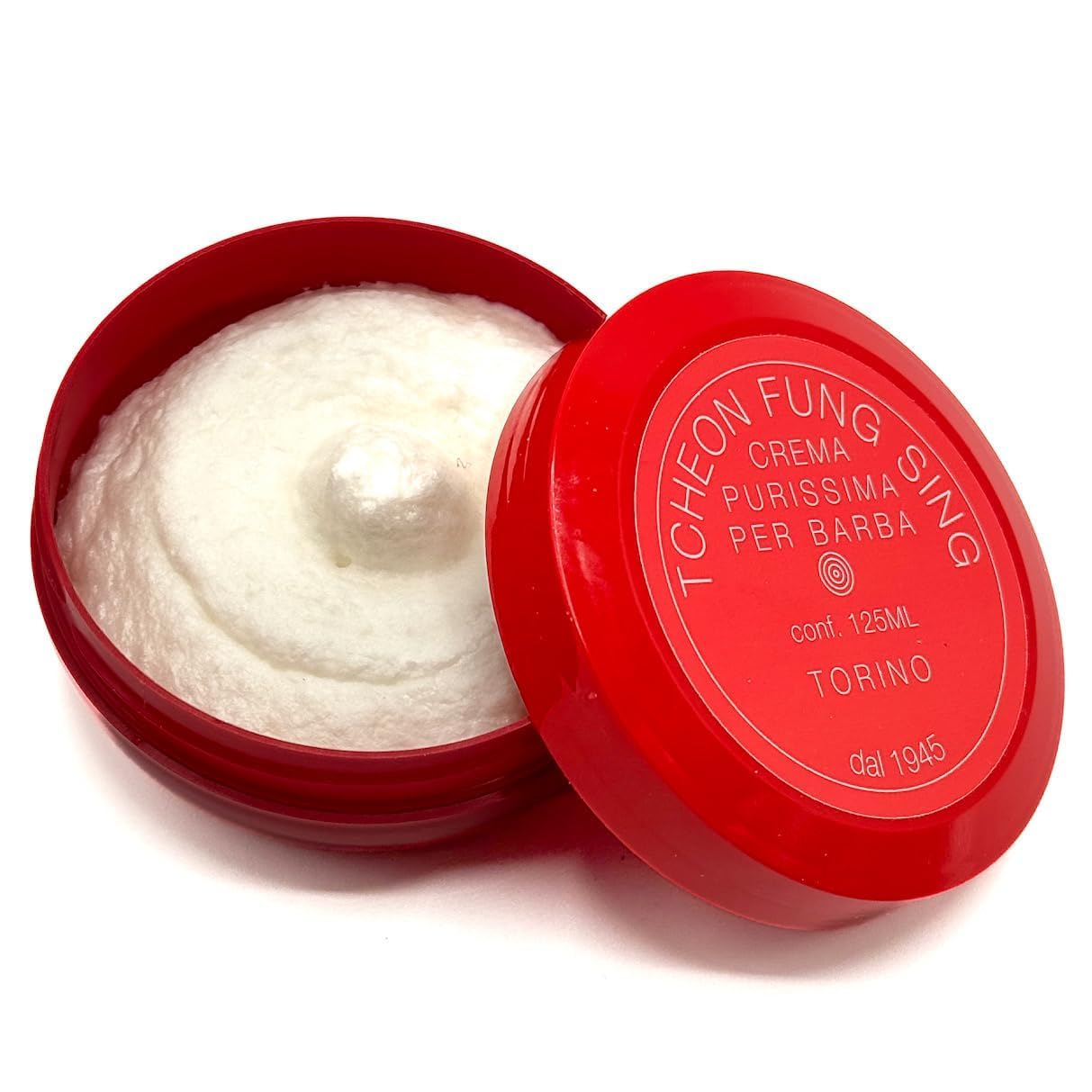 TFS Ciotola Rossa Semi?Soft Shaving Soap - Classic Almond Scent - 125 ml / 4.2 oz - Rich Vegetable?Based Lather - Reusable Tub - Crafted in Torino Beauty and Personal Care TCHEON FUNG SING