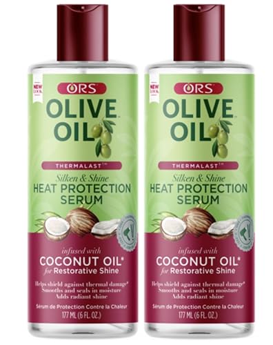 ORS Olive Oil Heat Protection Hair Serum infused with Coconut Oil for Restorative Shine 6.0 Ounce (Pack of 2) Beauty & Personal Care ORS