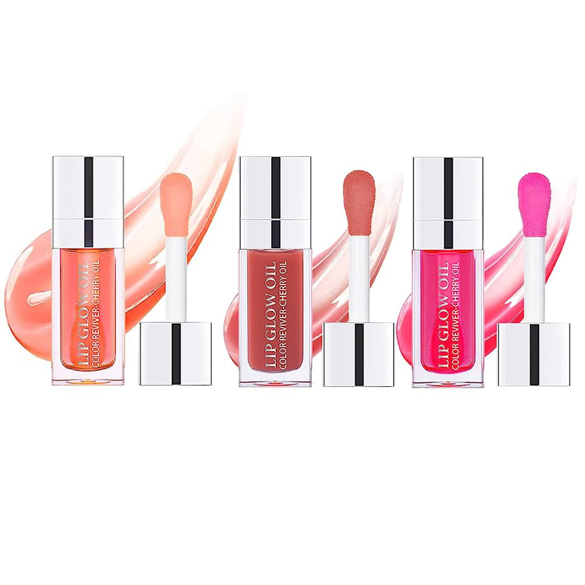 3-in-1 Plumping & Hydrating Lip Oil Gloss - Tinted, Long Lasting, Natural Lip Plumper (01+12+15) Beauty & Personal Care YCNASSS