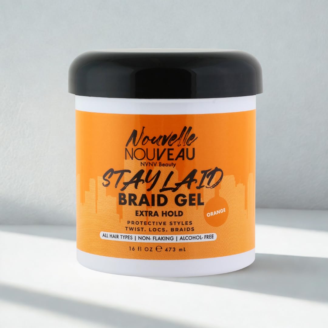 Nouvelle NOUVEAU Stay Laid Braid Gel, Extra Hold, Alcohol Free, Orange Scent, 16 oz Beauty & Personal Care Nouvelle NOUVEAU