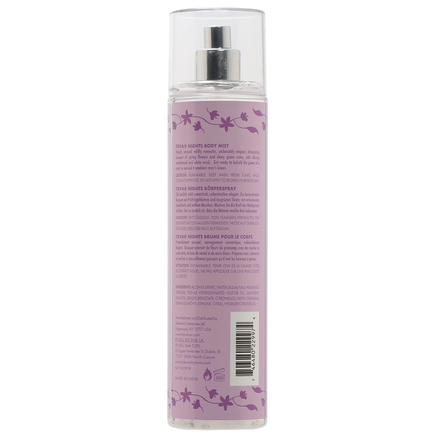 Tova Nights Body Mist - Award-Winning Spicy Floral Perfume Mist for Women with White Lily, Peony & Patchouli - Sensual Long-Lasting Evening Body Spray Beauty & Personal Care Tova