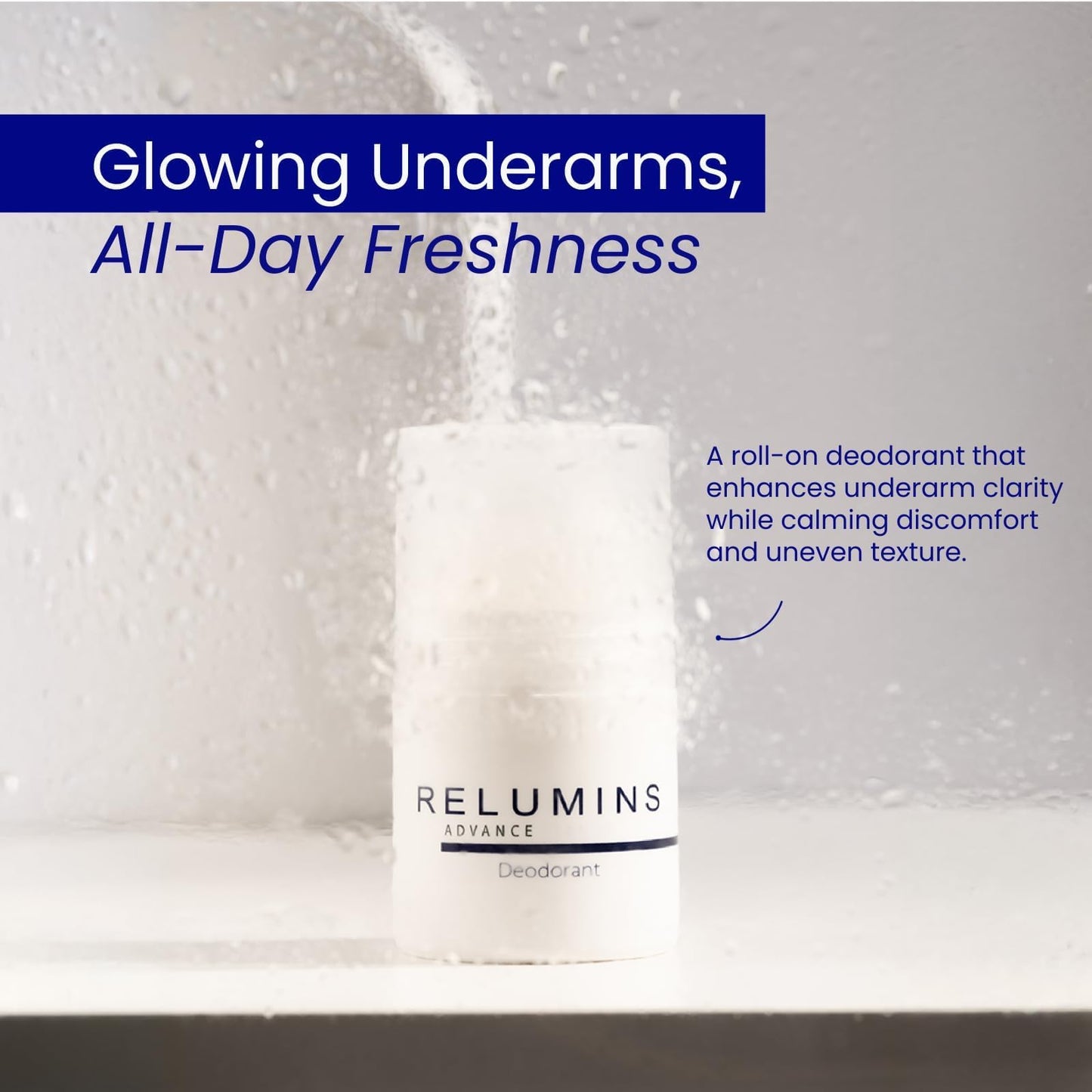 Relumins Advance Natural Brightening Deodorant for Dark Underarms, Roll On Deodorant for Women and Men with Glutathione, Kojic Acid, and Witch Hazel Beauty and Personal Care Relumins