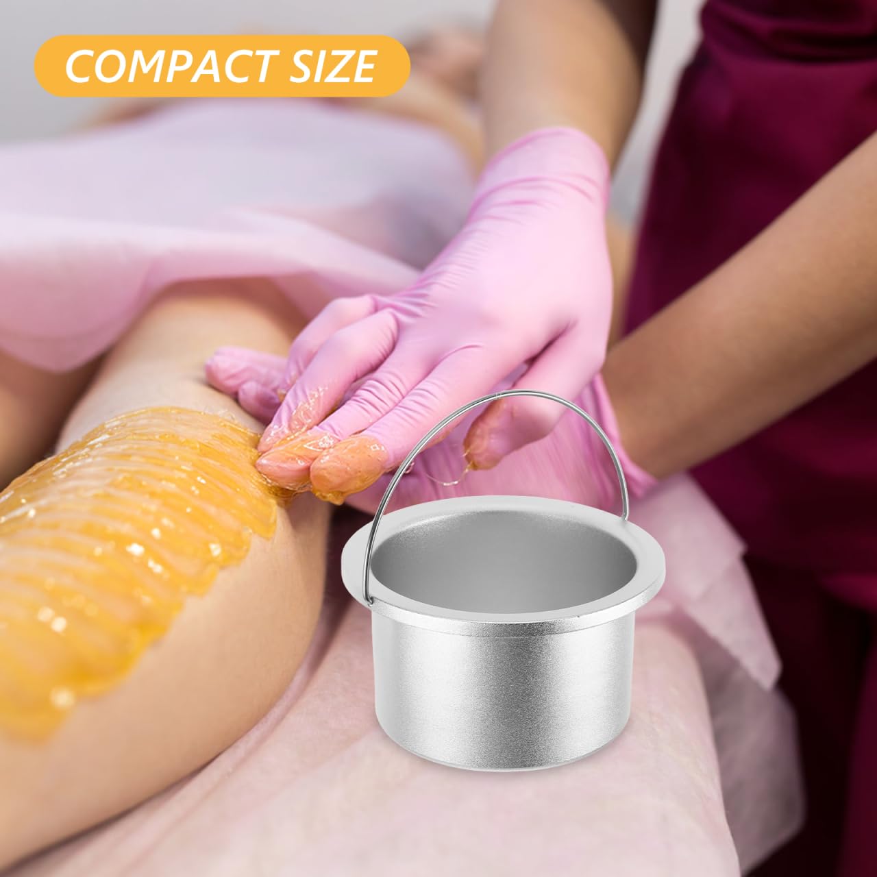 KALLORY Wax Pot Replacement Aluminum Alloy Inner Pot 600cc Small Wax Melting Container Hair Removal Compatible Beauty and Personal Care KALLORY