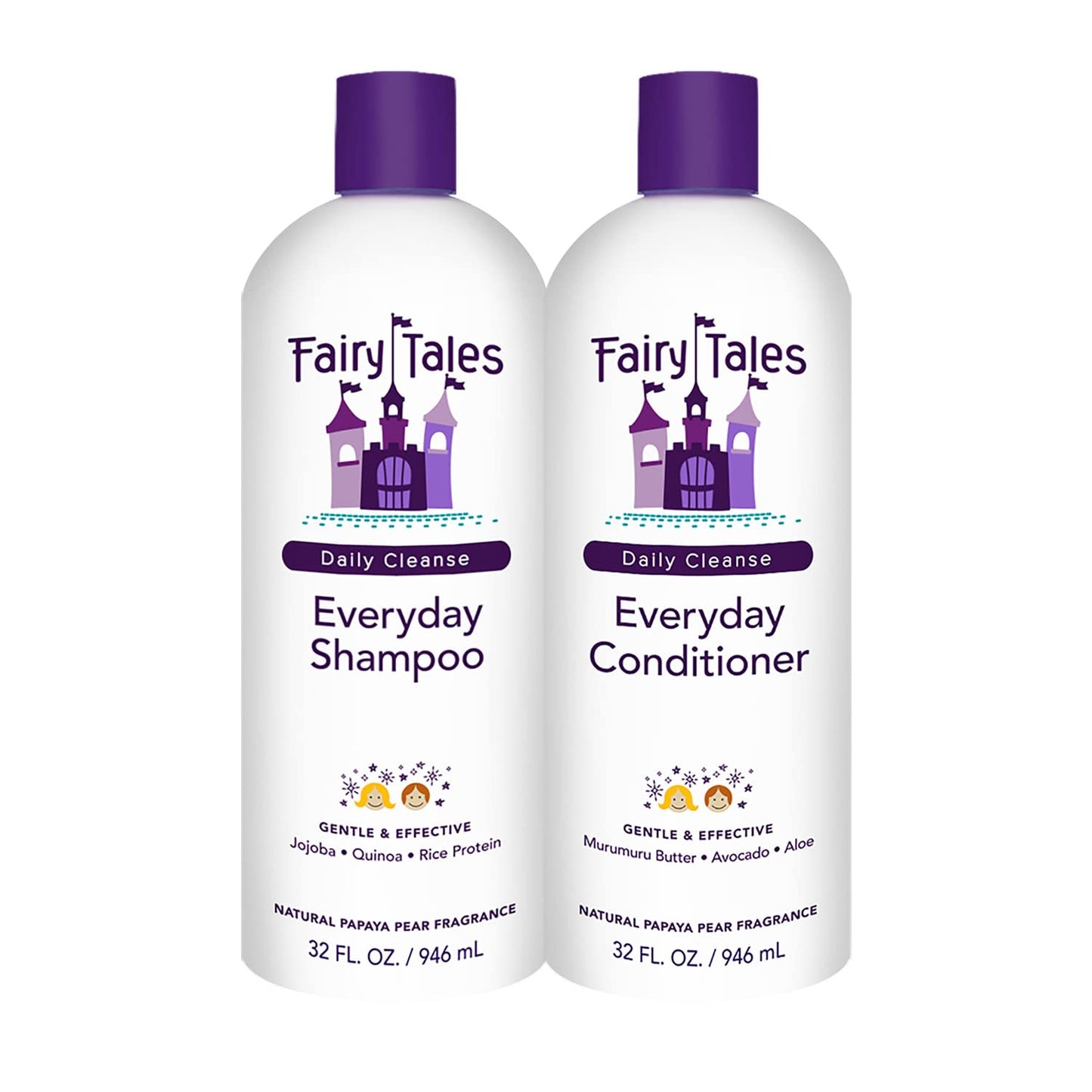 Fairy Tales Daily Cleanse Everyday Kids Shampoo + Conditioner set - Gentle Natural Defining Product, Tangle Free, Moisturizing and Hydrating, Clean + Beauty & Personal Care Fairy Tales