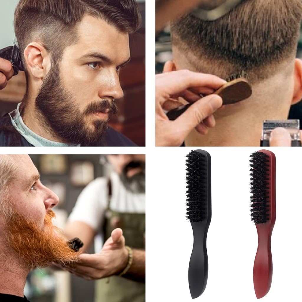 Boar Bristle Beard Brush Practical Hair Beard Brush Man Bristle Brush Beard Shaving Brush Mustache Brush For Beard Care Beauty and Personal Care Vdaxvme