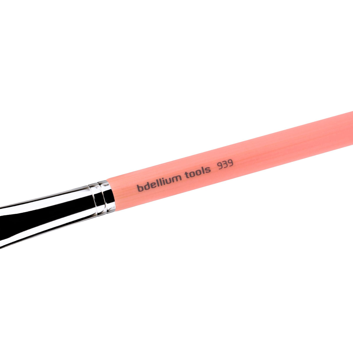 Bdellium Tools Professional Makeup Brush - Pink Bambu Series 939 Slanted Detailer - With Soft Synthetic Fibers, For Precise Contouring (Pink, 1pc)