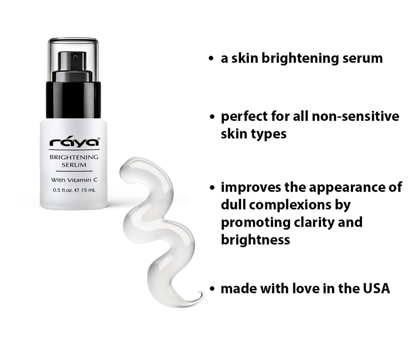 RAYA Brightening Serum (517) | Brightening and Color Restoring Facial Treatment for All Non-Sensitive Skin | Made with Vitamin-C and Vitamin-A Beauty & Personal Care Raya