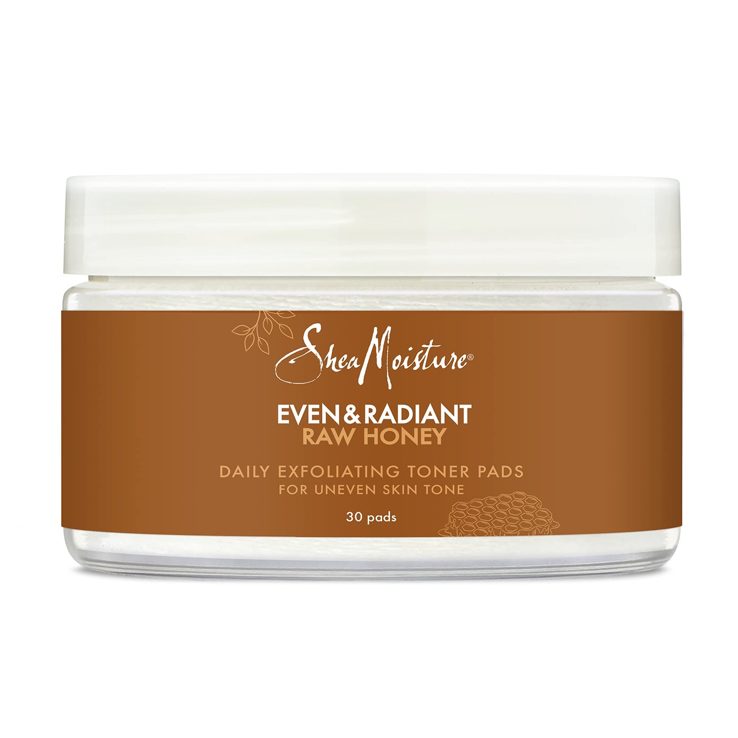 SheaMoisture Even and Radiant Face Pads For Uneven Skin Tone and Dark Spots Daily Exfoliating Toner Pads With Raw Honey 30 Count Beauty & Personal Care Shea Moisture