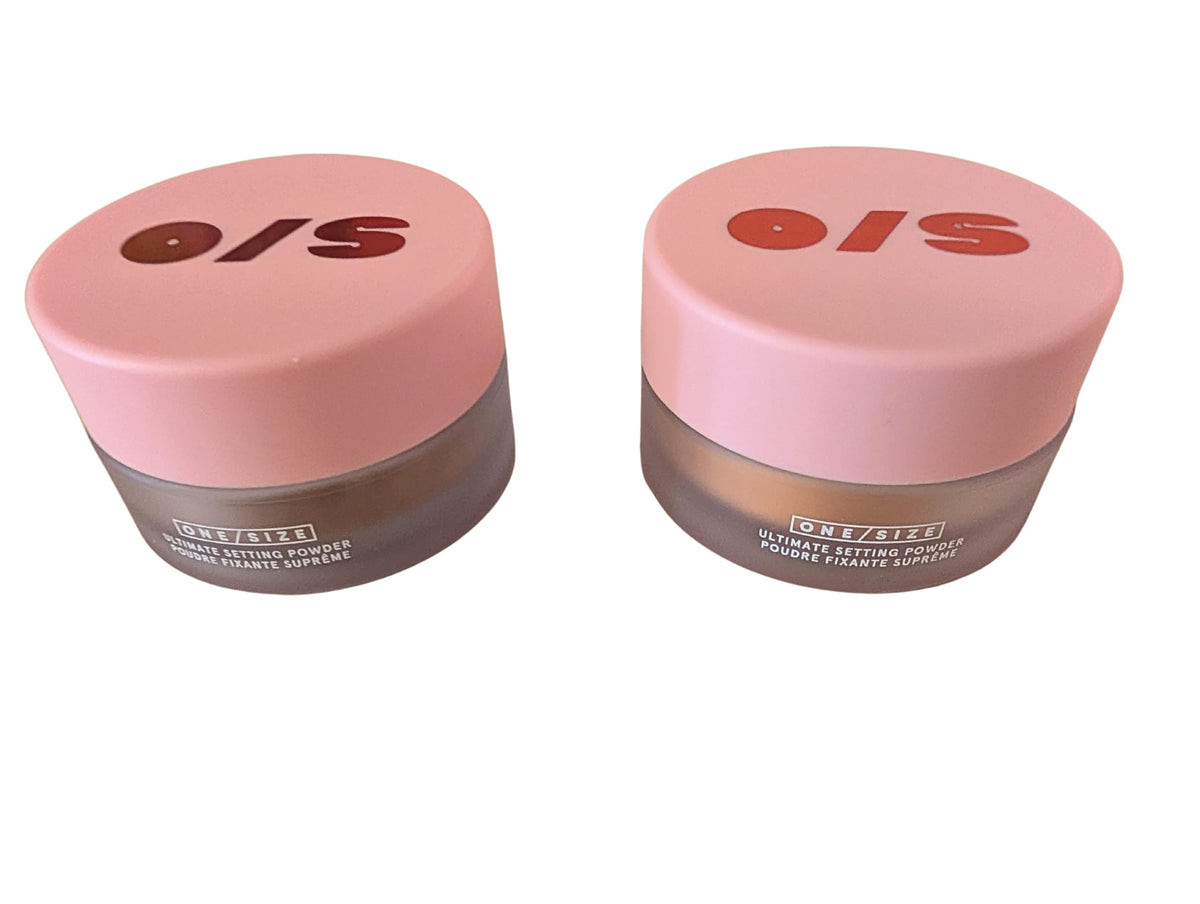 ONE/SIZE The Ultimate Set Blurred & Bright - 2-Piece Mini Ultimate Setting Powder Duo, Shades: Dark/Deep & Rich Peach - Shine Control, Blurring,