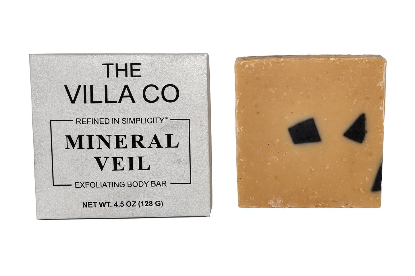 The Villa Co - Mineral Veil | 4.5oz Exfoliating Body Bar for Men | Artisan Made in USA | Natural Ingredients | Activated Charcoal | Rhassoul Clay | Beauty & Personal Care The Villa Co
