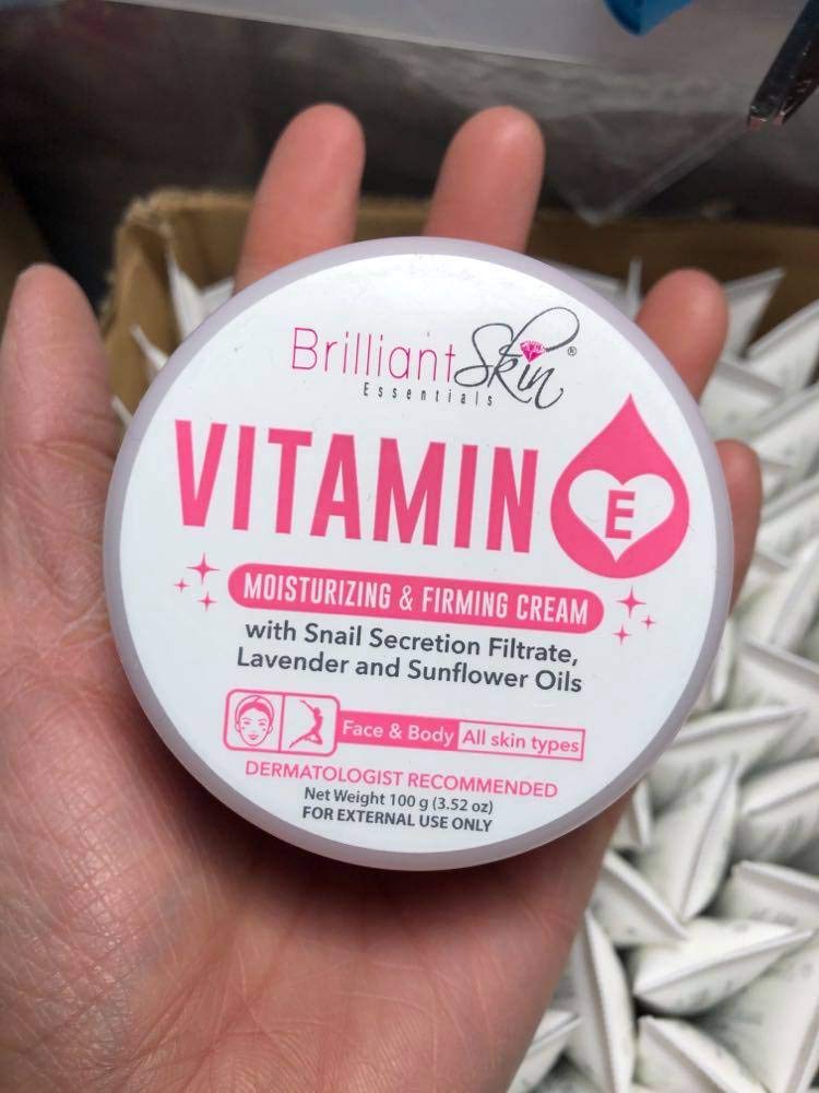 Brilliant Skin Essentials Vitamin E Cream Moisturizing and Firming for Face and Body, 100g Beauty & Personal Care BRILLIANT SKIN ESSENTIALS